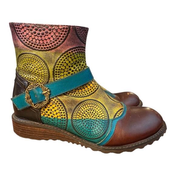 L'Artiste by Spring Step Henrietta Funky Boot Women size 39 US 8.5 - Picture 1 of 9
